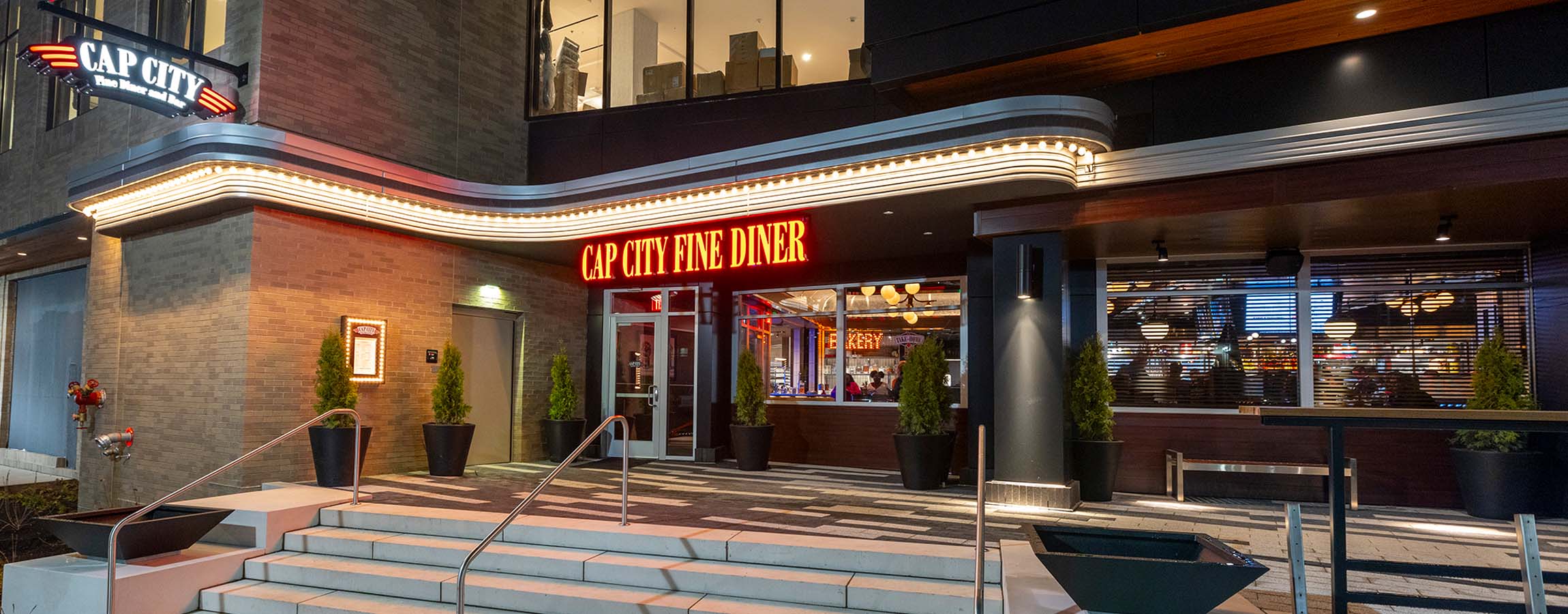 Exterior shot of Cap City Fine Diner & Bar Cincinnati